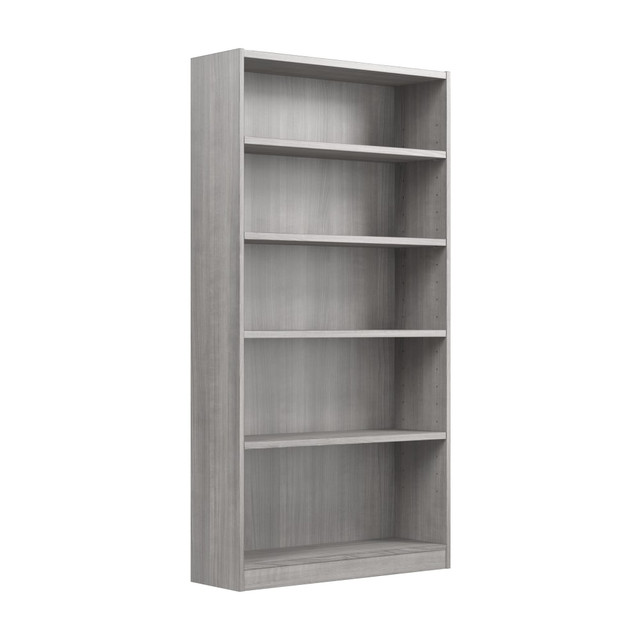 BUSH INDUSTRIES INC. WL12478 Bush Furniture 72inH Universal Tall 5 Shelf Bookcase, Platinum Gray, Standard Delivery