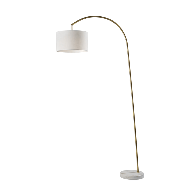 ADESSO INC 4053-21 Adesso Chrystie Arc Floor Lamp, 83-1/2inH, White Shade/White Marble Base ADESSO INC 4053-21 Adesso Chrystie Arc Floor Lamp, 83-1/2inH, White Shade/White Marble Base