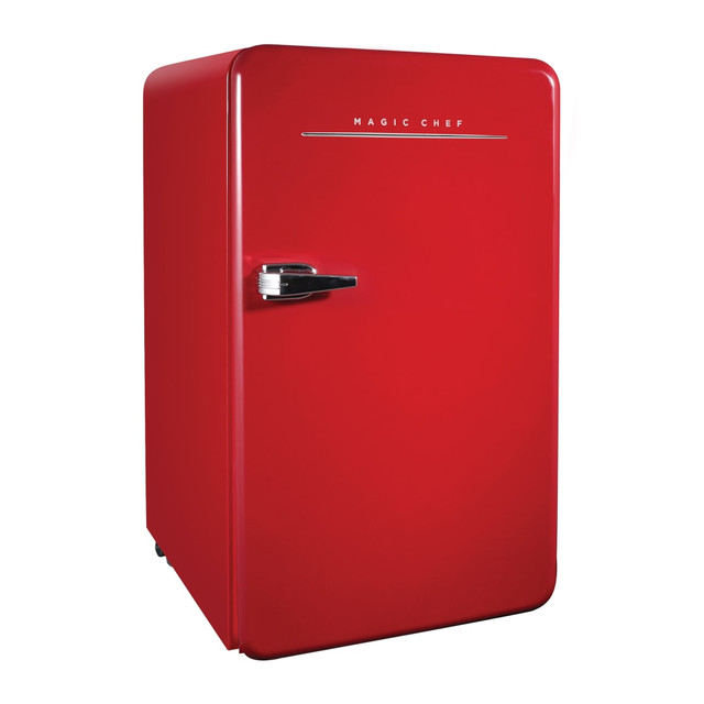 CNA INTERNATIONAL, INC. MCR32CHR Magic Chef 3.2-Cu. Ft. Retro Mini Fridge With Manual Defrost, Red CNA INTERNATIONAL, INC. MCR32CHR Magic Chef 3.2-Cu. Ft. Retro Mini Fridge With Manual Defrost, Red