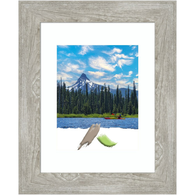 UNIEK INC. A42707345443 Amanti Art Rectangular Narrow Picture Frame, 15in x 18in With Mat, Dove Graywash UNIEK INC. A42707345443 Amanti Art Rectangular Narrow Picture Frame, 15in x 18in With Mat, Dove Graywash
