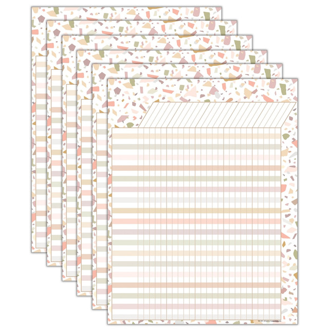Decorate and educate with the Teacher Created Resources Incentive Charts. These charts help incentivize learning in the classroom through related lessons and activities.  Helps provide incentives for student learners.  Made of durable paper.  Terrazzo tone designs provide a fun look.