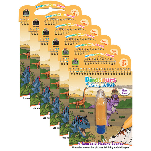 EDUCATORS RESOURCE TCR21005-6 Teacher Created Resources Water Reveal Books, Dinosaurs, Bundle Of 6 Sets EDUCATORS RESOURCE TCR21005-6 Teacher Created Resources Water Reveal Books, Dinosaurs, Bundle Of 6 Sets