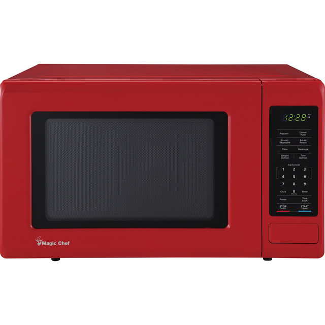 CNA INTERNATIONAL, INC. MC99MR Magic Chef 900-Watt Digital-Touch Countertop Microwave, 0.9 Cu. Ft., Red