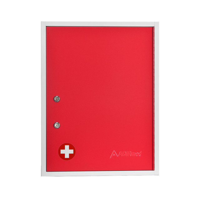 ADIR CORP. ADI999-04-RED Alpine AdirMed Large Medical Security Cabinet, 21inH x 16inW x 6inD, Red
