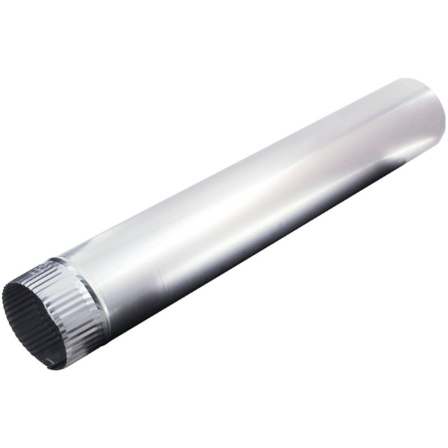 DEFLECT-O CORPORATION DP244 Deflecto 4in x 24in Rigid Aluminum Vent Pipe For Venting, Silver, LAM229 DEFLECT-O CORPORATION DP244 Deflecto 4in x 24in Rigid Aluminum Vent Pipe For Venting, Silver, LAM229