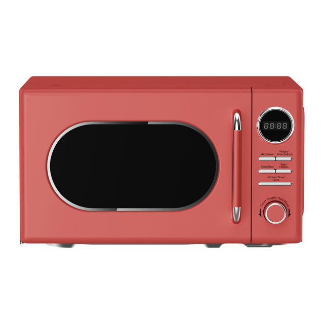CNA INTERNATIONAL, INC. MC77CMR Magic Chef 700-Watt Retro Countertop Microwave, 0.7 Cu. Ft., Red
