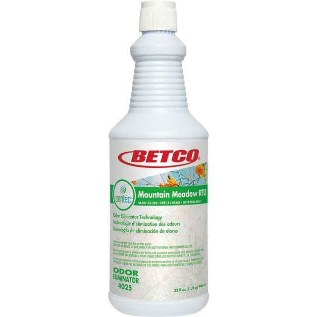 BETCO CORPORATION BET40257000 Betco RTU Malodor Eliminator Mountain Meadow - Ready-To-Use - 32 fl oz (1 quart) - Mountain Meadow Scent - 1 Each - Clear