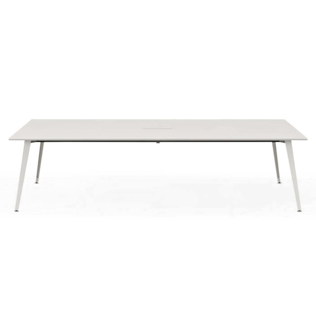 BUREAU OFFICE, INC. 12-01-10-20 Branch Furniture Rectangle Conference Table, 30inH x 96inW x 48inD, White Top/White Base