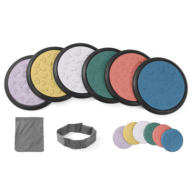 OUT THERE TECHNOLOGIES, LLC KD-TD1132 Kore Design Sensory Game Tiles, Assorted Colors, Two Sizes 10.23in & 4in, Pastel Colors