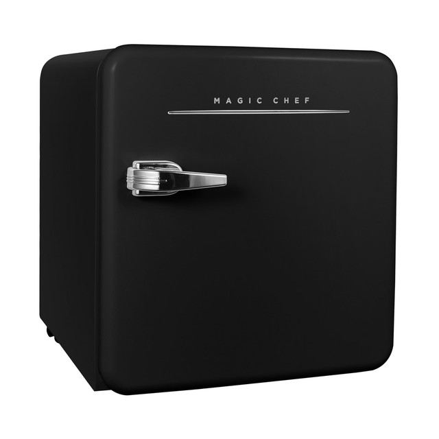 CNA INTERNATIONAL, INC. MCR16CHB Magic Chef 1.6 Cu. Ft. Retro Mini Fridge With Manual Defrost, Black CNA INTERNATIONAL, INC. MCR16CHB Magic Chef 1.6 Cu. Ft. Retro Mini Fridge With Manual Defrost, Black