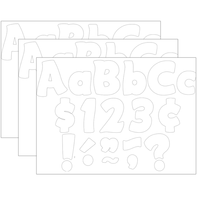 EDUCATORS RESOURCE TCR5819-3 Teacher Created Resources Letters Combo Pack, 4in, White Funtastic, 208 Per Pack, Set Of 3 Packs EDUCATORS RESOURCE TCR5819-3 Teacher Created Resources Letters Combo Pack, 4in, White Funtastic, 208 Per Pack, Set Of 3 Packs