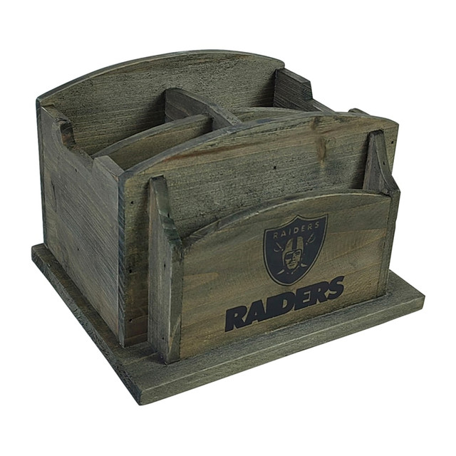 IMPERIAL INTERNATIONAL IMPÂ  648-1010 Imperial NFL Rustic Desk Organizer, 8inH x 8-1/2inW x 6-1/2inD, Las Vegas Raiders