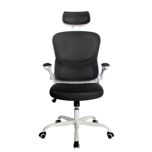 MEGAGOODS, INC. 995120203M Elama Mesh/Fabric High-Back Adjustable Office Task Chair, Black/White MEGAGOODS, INC. 995120203M Elama Mesh/Fabric High-Back Adjustable Office Task Chair, Black/White