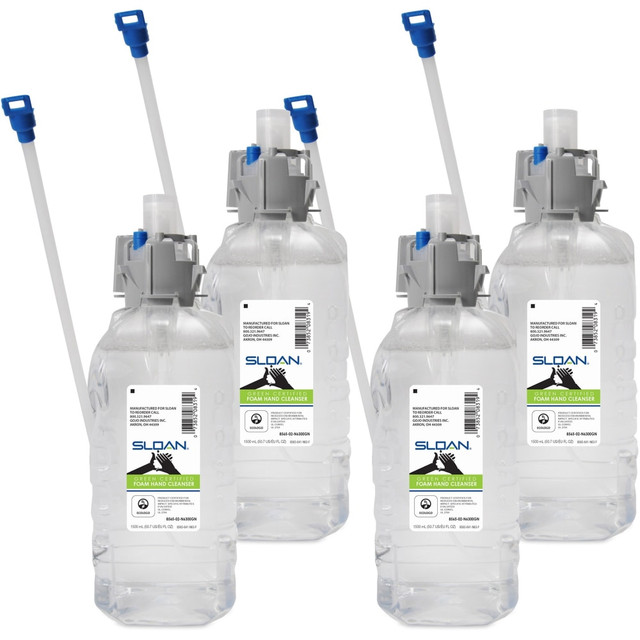 SLOAN VALVE COMPANY 856504GN Sloan Green Certified Foam Hand Cleaner - 1.59 quart - Pump Dispenser - Kill Germs - Hand - Refillable, Dye-free, Paraben-free, Phthalate-free, Hygienic, Recyclable - 4 / Carton