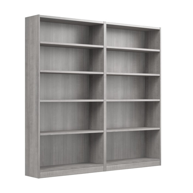 BUSH INDUSTRIES INC. UB003PG Bush Furniture 72inH Universal Tall 5 Shelf Bookcase - Set of 2, Platinum Gray, Standard Delivery BUSH INDUSTRIES INC. UB003PG Bush Furniture 72inH Universal Tall 5 Shelf Bookcase - Set of 2, Platinum Gray, Standard Delivery