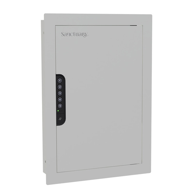 SA CONSUMER PRODUCTS, INC. SA-IWV-W Sanctuary In-Wall Vault With Electronic Lock, 0.49 Cu. Ft. Capacity, Matte White