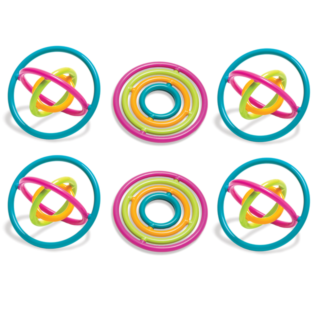 The Pencil Grip Gyrobi Plastic Ring Fidget Toys are great for relieving stress and helping you focus. These fidget toys are small, quiet, and durable so they can be used without worry.  Fidgets are small and quiet so they can be brought into classrooms and offices.  Durable construction wonT break into smaller pieces that could become a choking hazard.  No assembly required.