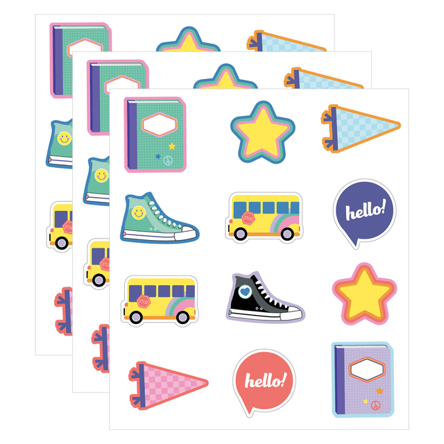 EDUCATORS RESOURCE CD-120652-3 Carson Dellosa Education Cut-Outs, We Stick Together Hello School, 36 Cut-Outs Per Pack, Bundle Of 3 Packs