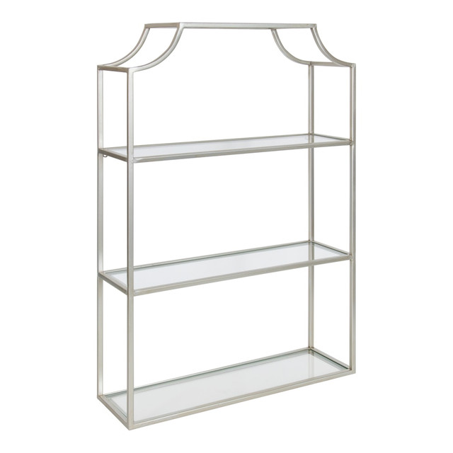 UNIEK INC. 219656 Kate And Laurel Ciel Wall Shelves, 30inH x 20inW x 6inD, Silver UNIEK INC. 219656 Kate And Laurel Ciel Wall Shelves, 30inH x 20inW x 6inD, Silver