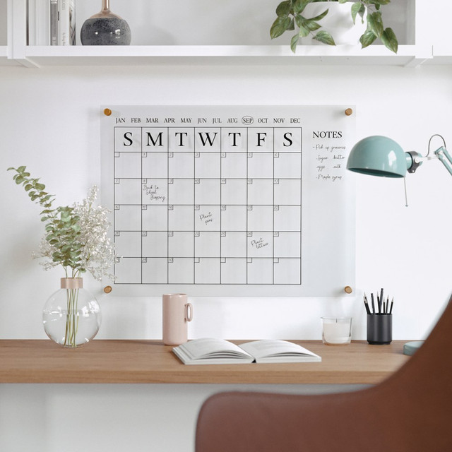 FLASH FURNITURE BRAC4560BKCLRBK Martha Stewart Grayson Monthly Acrylic Wall Calendar, 18in x 24in, Clear/Black, Undated FLASH FURNITURE BRAC4560BKCLRBK Martha Stewart Grayson Monthly Acrylic Wall Calendar, 18in x 24in, Clear/Black, Undated