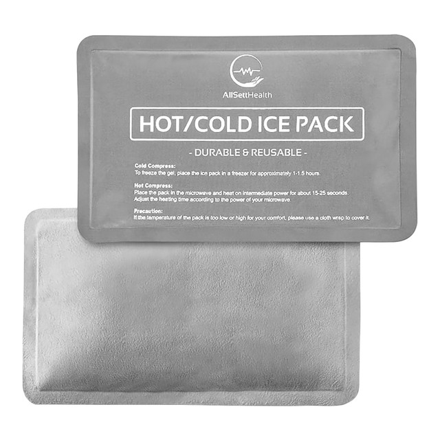 ALLSETT HEALTH(R) ASH0F2PK-GRY AllSett Health Reusable Soft Gel Packs For Injuries, 10in x 6in, Gray, Pack Of 2 Gel Packs ALLSETT HEALTH(R) ASH0F2PK-GRY AllSett Health Reusable Soft Gel Packs For Injuries, 10in x 6in, Gray, Pack Of 2 Gel Packs