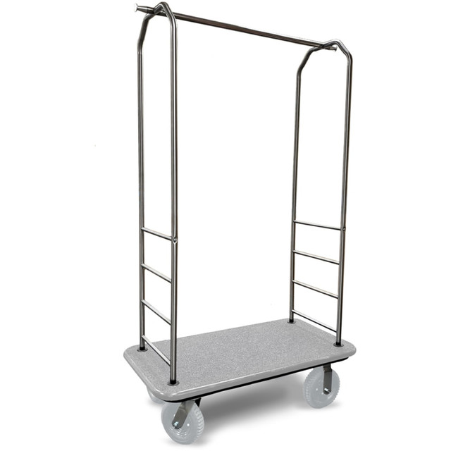 CENTRAL SPECIALTIES CO. 2000GY-020-GRY CSL Easy-Mover Luggage Cart, 72-1/2inH x 43inW x 23inD, Gray CENTRAL SPECIALTIES CO. 2000GY-020-GRY CSL Easy-Mover Luggage Cart, 72-1/2inH x 43inW x 23inD, Gray