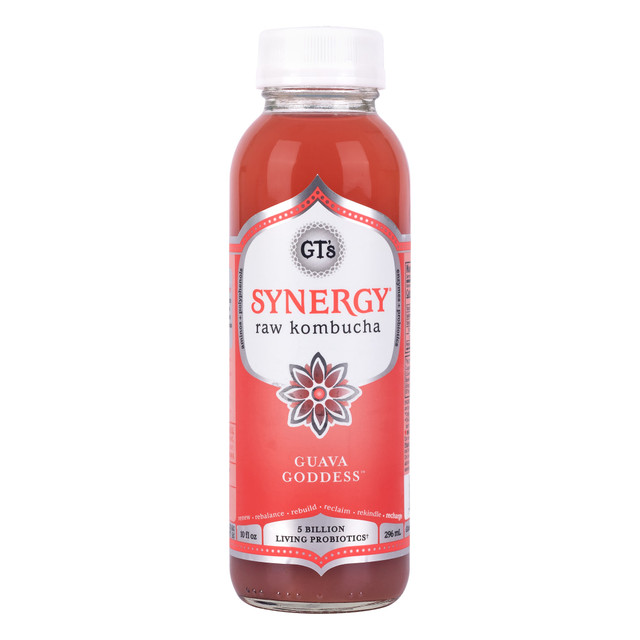 MILLENNIUM PRODUCTS 00722430900117 GT Synergy Organic Guava Goddess Kombucha, 10 Fl oz, Pack Of 12 Drinks