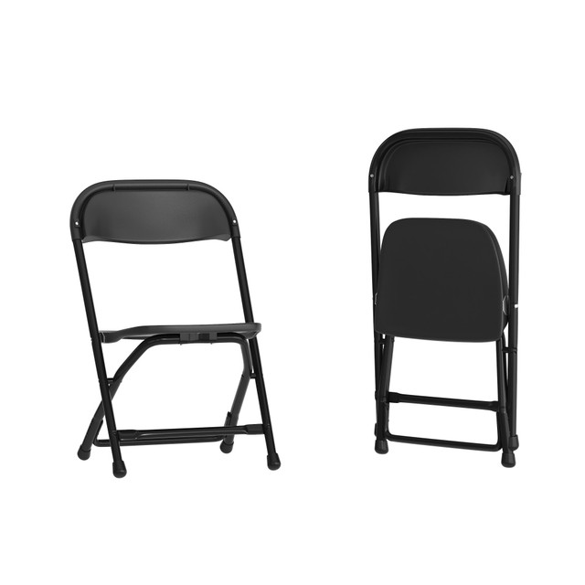 FLASH FURNITURE 2YKIDBK  2 Pack Kids Plastic Folding Chair, Black