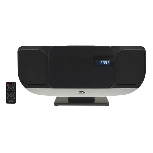 SPECTRA - JENSEN JBS-215 JENSEN Bluetooth JBS-215 Wall-Mountable Music System With CD Player And FM Radio, 9.1inH x 19.6inW x 4.9inD, Black SPECTRA - JENSEN JBS-215 JENSEN Bluetooth JBS-215 Wall-Mountable Music System With CD Player And FM Radio, 9.1inH x 19.6inW x 4.9inD, Black
