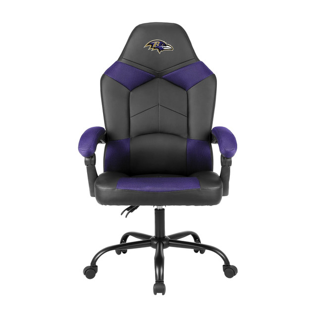 IMPERIAL INTERNATIONAL IMP 135-1025 Imperial Adjustable Oversized Vinyl High-Back Office Task Chair, NFL Baltimore Ravens, Black/Purple IMPERIAL INTERNATIONAL IMP 135-1025 Imperial Adjustable Oversized Vinyl High-Back Office Task Chair, NFL Baltimore Ravens, Black/Purple