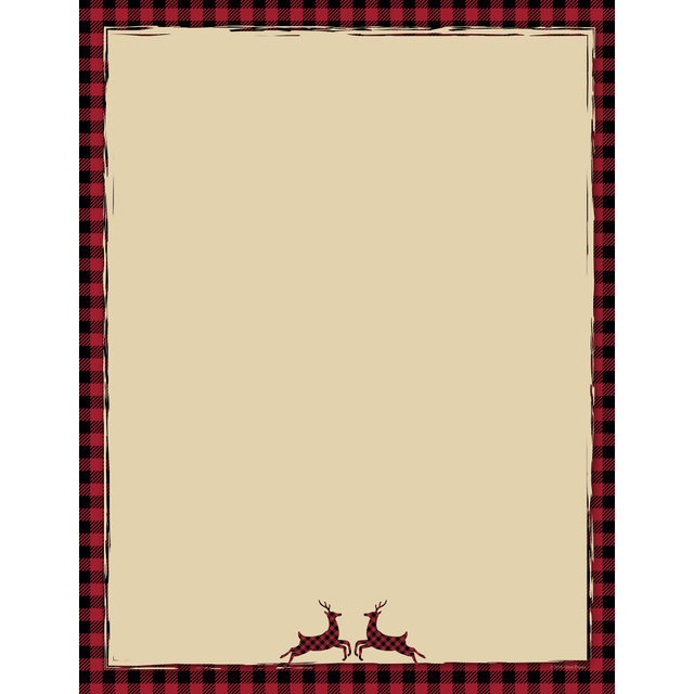 MASTERPIECE STUDIOS 2018010 Great Papers! Holiday-Themed Letterhead Paper Stationery, 8-1/2in x 11in, Buffalo Reindeer, Pack Of 80 Sheets