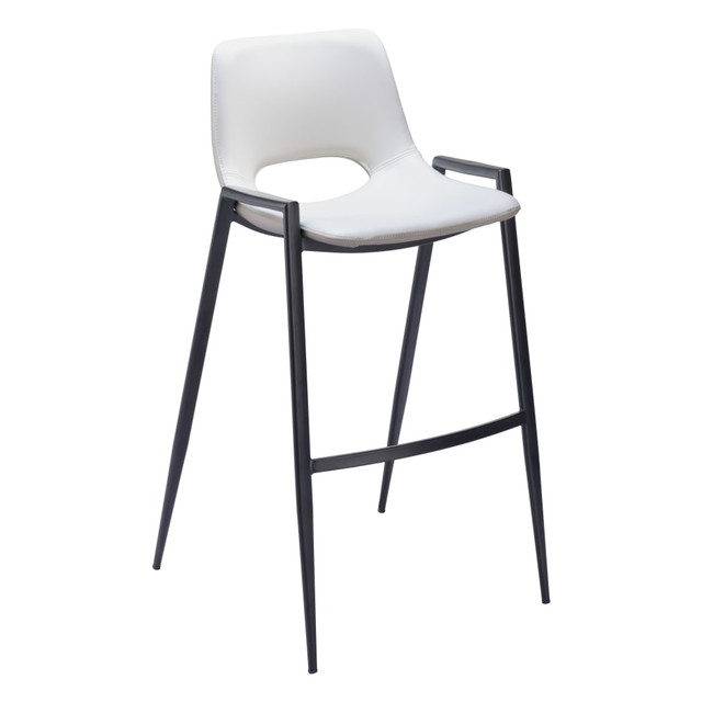 ZUO MODERN 109541 Zuo Desi Barstools, White, Set Of 2 Barstools ZUO MODERN 109541 Zuo Desi Barstools, White, Set Of 2 Barstools