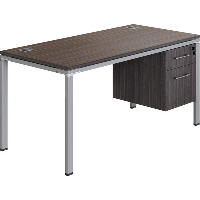NORSTAR OFFICE PRODUCTS INC. SGSD002-110 Boss Office Products Simple System Workstation Desk With Pedestal, 48in x 24in, Driftwood NORSTAR OFFICE PRODUCTS INC. SGSD002-110 Boss Office Products Simple System Workstation Desk With Pedestal, 48in x 24in, Driftwood
