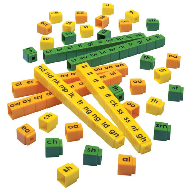 DIDAX, INC. DD-2828 Didax Unifix Letter Cubes, Blends, Grade K To 3, Set Of 90 Cubes