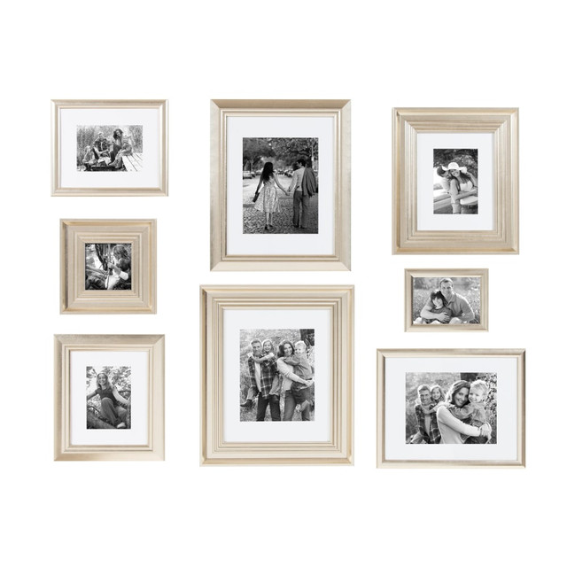 UNIEK INC. 214803 Kate And Laurel Odessa Gallery Wall Frame Set, 6-5/16in x 6-1/2in, Champagne Gold, Set Of 8 UNIEK INC. 214803 Kate And Laurel Odessa Gallery Wall Frame Set, 6-5/16in x 6-1/2in, Champagne Gold, Set Of 8