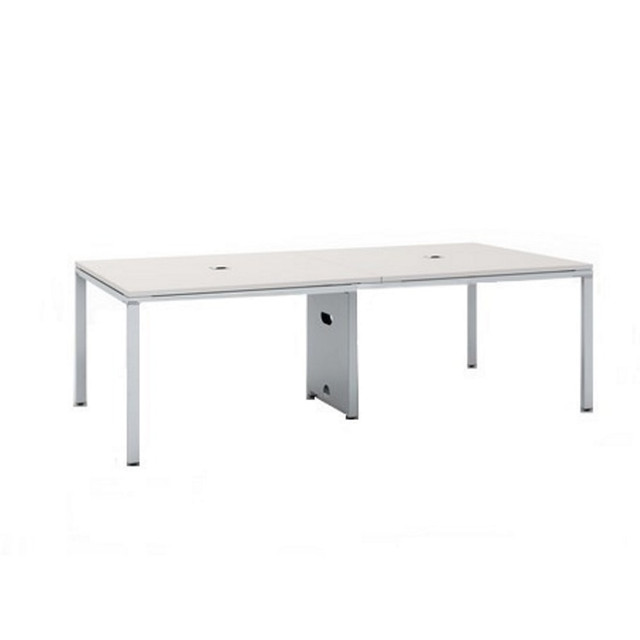 NORSTAR OFFICE PRODUCTS INC. S402-WT Boss Office Products Simple System Rectangular Conference Table, 29-1/2inH x 95inW x 47inD, White NORSTAR OFFICE PRODUCTS INC. S402-WT Boss Office Products Simple System Rectangular Conference Table, 29-1/2inH x 95inW x 47inD, White
