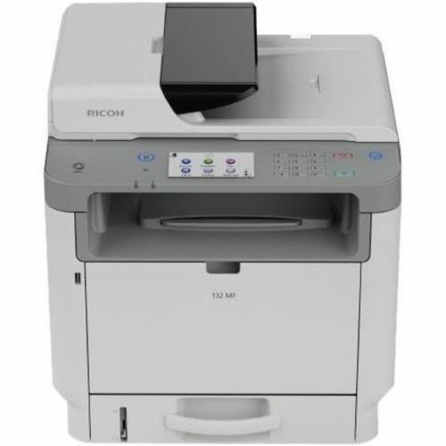 RICOH OF AMERICA INC. 434056 Ricoh 132 MF Laser Multifunction Printer - Monochrome - Copier/Fax/Printer/Scanner - 34 ppm Mono Print - 1200 x 1200 dpi Print - Up to 35000 Pages Monthly - Color Flatbed/ADF Scanner - 1200 x 1200 dpi Optical Scan - Fast RICOH OF AMERICA INC. 434056 Ricoh 132 MF Laser Multifunction Printer - Monochrome - Copier/Fax/Printer/Scanner - 34 ppm Mono Print - 1200 x 1200 dpi Print - Up to 35000 Pages Monthly - Color Flatbed/ADF Scanner - 1200 x 1200 dpi Optical Scan - Fast