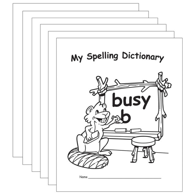 EDUCATORS RESOURCE EP-111-6 Edupress My Own Books My Spelling Dictionary Books, 7in x 8-1/2in, Single Subject, Unruled, 32 Sheets, White, Pack Of 6 Books