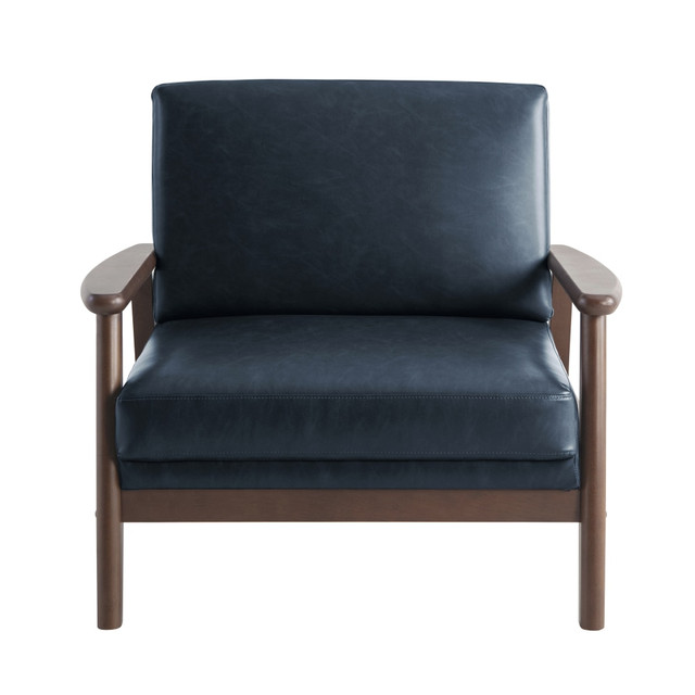 LIFESTYLE SOLUTIONS INC. 171A010NVY Lifestyle Solutions Anaheim Faux Leather Accent Guest Chair, Navy LIFESTYLE SOLUTIONS INC. 171A010NVY Lifestyle Solutions Anaheim Faux Leather Accent Guest Chair, Navy