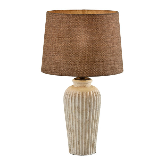 ADESSO INC SL3980-12 Adesso Simplee Callista Table Lamp, 26inH, Brown Shade/White Base ADESSO INC SL3980-12 Adesso Simplee Callista Table Lamp, 26inH, Brown Shade/White Base