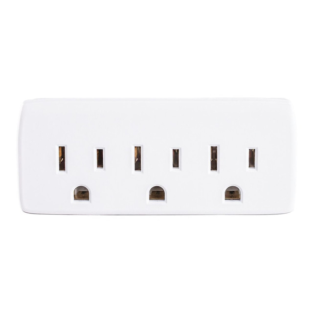 CYBERPOWERPC GT3W CyberPower GT3W Straight Outlet Adapter - 3 - NEMA 5-15R Outlet(s), NEMA 5-15P Plug Type, Straight Plug Style, White CYBERPOWERPC GT3W CyberPower GT3W Straight Outlet Adapter - 3 - NEMA 5-15R Outlet(s), NEMA 5-15P Plug Type, Straight Plug Style, White
