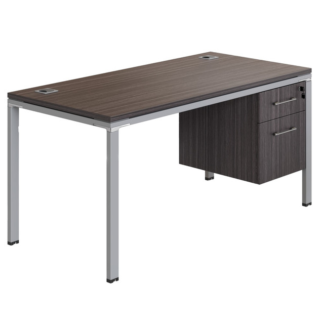 NORSTAR OFFICE PRODUCTS INC. SGSD002-203 Boss Office Products Simple System 142in x 30in Workstation Desk with Pedestal, Driftwood