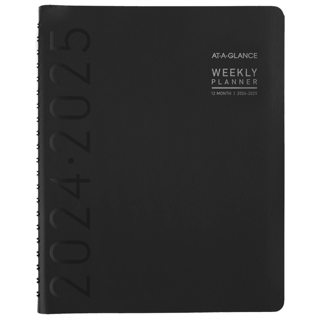 ACCO BRANDS USA, LLC 70957X0525 2024-2025 AT-A-GLANCE Academic Contemporary Weekly/Monthly Large Planner, 8-1/4in x 11in, Black, July to June