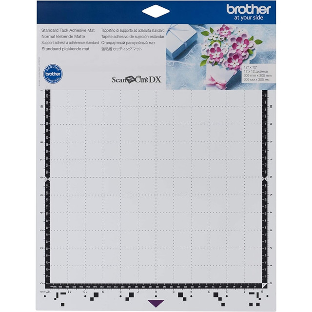 BROTHER INTL CORP CADXMATSTD12 Brother ScanNCut DX Adhesive Mat, Standard Tack, 12in x 12in, White BROTHER INTL CORP CADXMATSTD12 Brother ScanNCut DX Adhesive Mat, Standard Tack, 12in x 12in, White