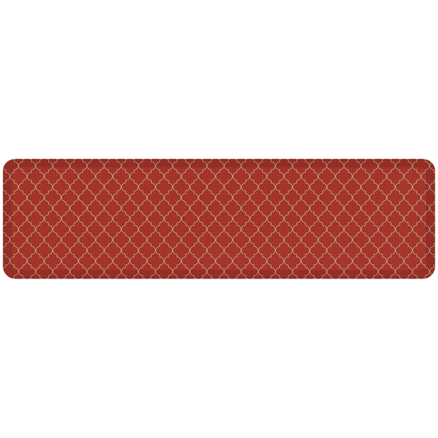 LETs GEL, INC. 106-P-2072-TRRC GelPro Designer Comfort Polyurethane Anti-Fatigue Mat For Hard Floors, 20in x 72in, Trellis Red