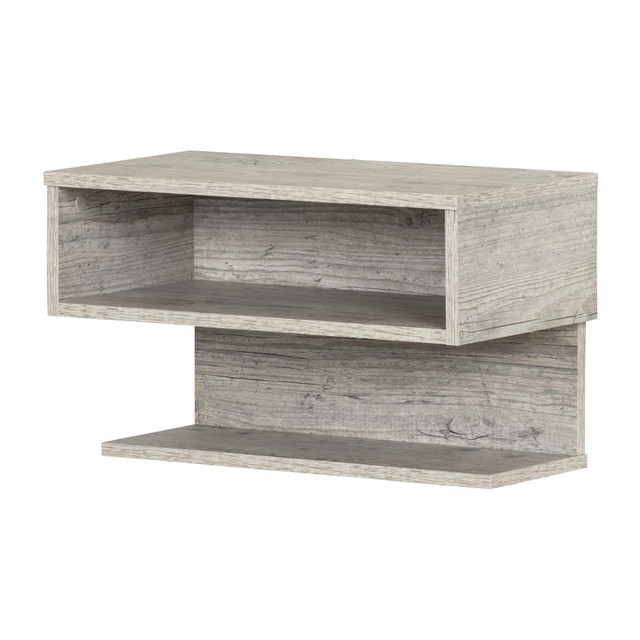 SOUTH SHORE IND LTD 13248 South Shore Sazena Floating Nightstand, 13-1/4inH x 22-1/4inW x 11-3/4inD, Seaside Pine SOUTH SHORE IND LTD 13248 South Shore Sazena Floating Nightstand, 13-1/4inH x 22-1/4inW x 11-3/4inD, Seaside Pine