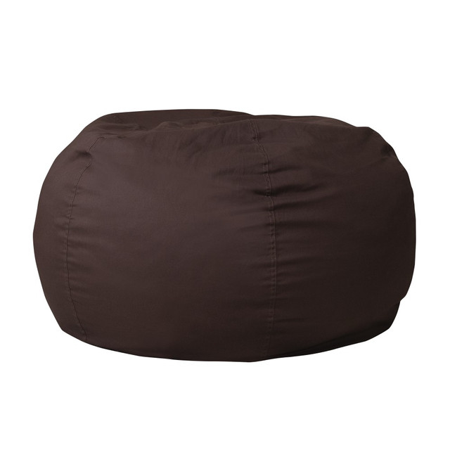 FLASH FURNITURE DGBEANLGSLDBN  Oversized Bean Bag Chair For Kids And Adults, Brown