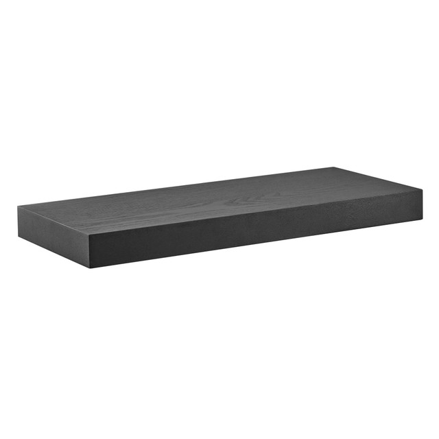 EURO STYLE, INC. 09740-MTBLK Eurostyle Barney Floating Shelf, 2inH x 24inW x 10inD, Black
