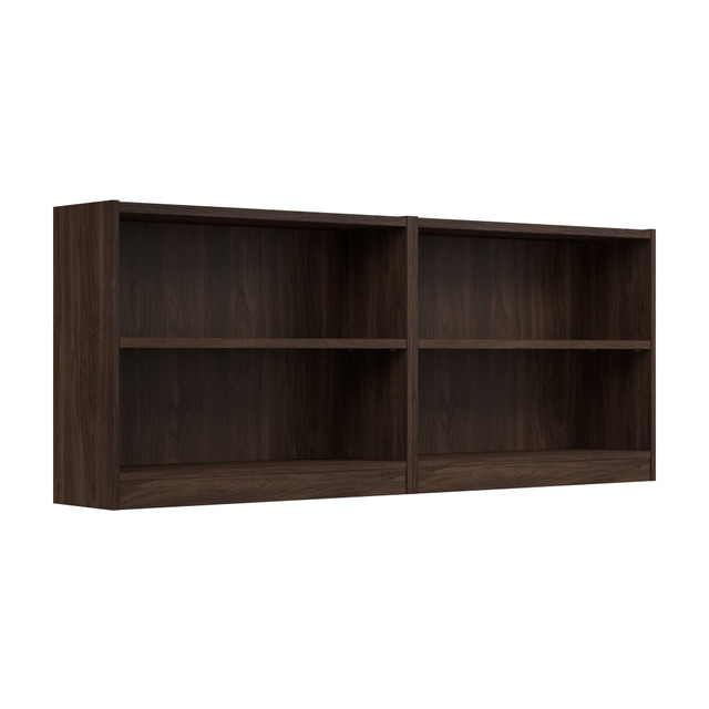 BUSH INDUSTRIES INC. UB001BW Bush Furniture Universal Small 30inH 2 Shelf Bookcase - Set of 2, Black Walnut, Standard Delivery BUSH INDUSTRIES INC. UB001BW Bush Furniture Universal Small 30inH 2 Shelf Bookcase - Set of 2, Black Walnut, Standard Delivery