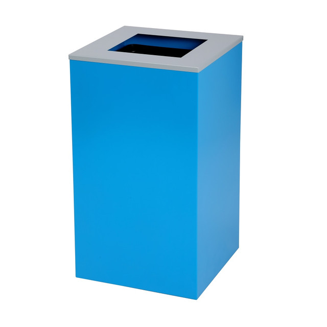 ADIR CORP. ALP4450-KIT-BLU-S Alpine Industries Stainless Steel Recycling Bin With Square Lid, 29 Gal, 30inH x 16-15/16inW x 16-15/16inD, Blue ADIR CORP. ALP4450-KIT-BLU-S Alpine Industries Stainless Steel Recycling Bin With Square Lid, 29 Gal, 30inH x 16-15/16inW x 16-15/16inD, Blue